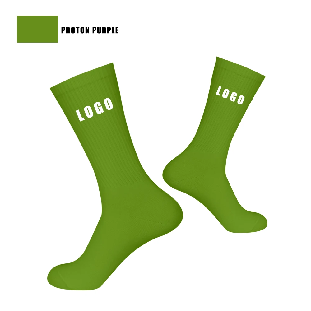 uron custom blue color matching tube fashion socks