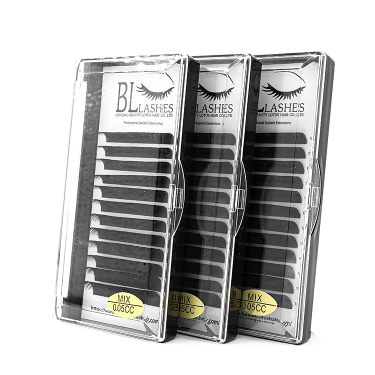 High quality eyelash extensions 0.07 d curl 19mm long length las extension supplies private label pestanas