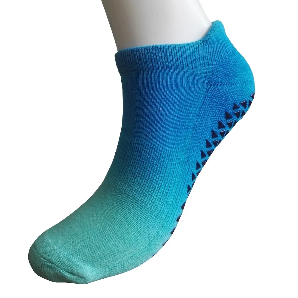 Anti slip grip socks gradient color jump trampoline yoga pilates sport socks with arch support