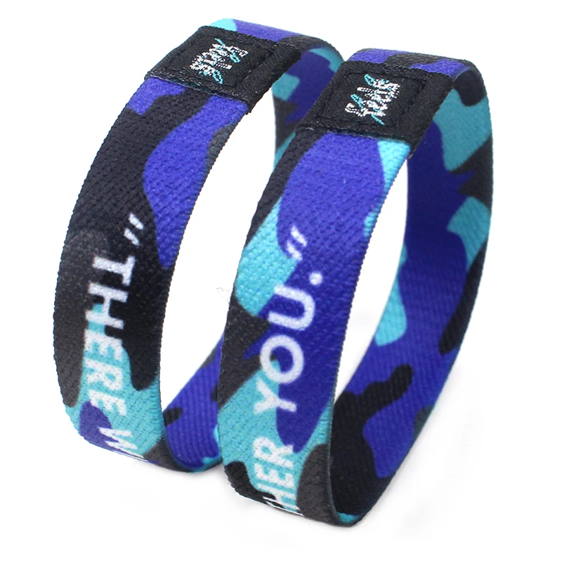 
Personalized Printed Logo Polyester Manufacture Elastic Custom Rifd Motivational Wrist Bands 