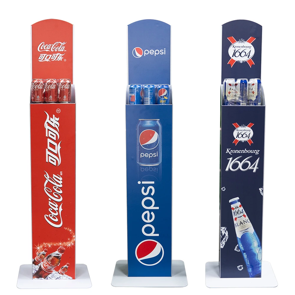 500ml Beer Cans Auto Lift Display Stand Drinks Automatic Lifting Display Shelf Beer Automatic Rising-lowering Display Rack