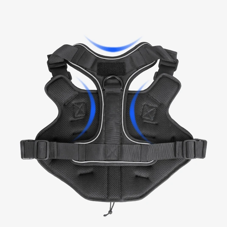 Molle System Outdoor Tactical Harness Vest Safety Reflective Dog Training Harnesses for Large Medium Sized