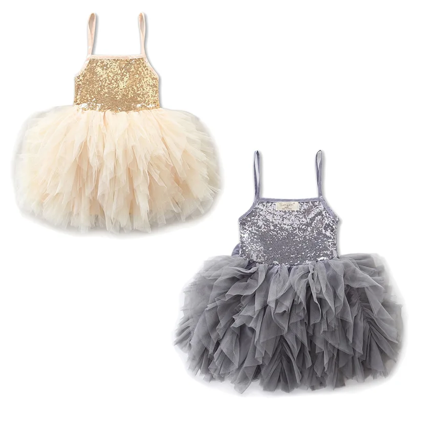 Summer girls princess dress high quality girls baby sequin big bow birthday party dress design