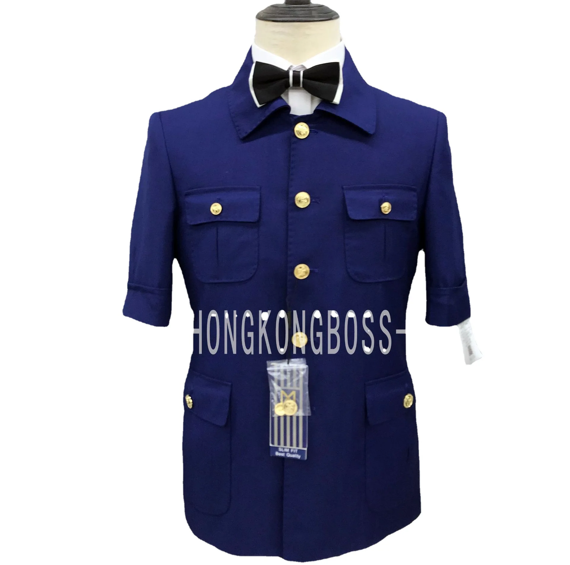 Men Suit 2 Pieces Classic Dark blue Wedding Suit for Men 2023 Half sleeve pocket Slim Fit Groom Tuxedos Costume Mariage Homme