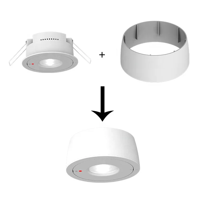 High Brightness 6500k 3 Years Warranty 2 Cob Chips Indoor Using Spring Buckle Installation Type Led Emergency Light
