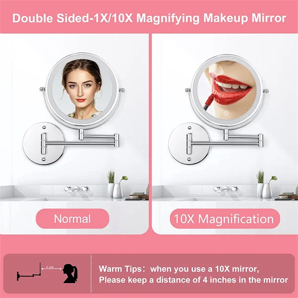 19.6 Inch Extendable Accordion Bathroom Mirror