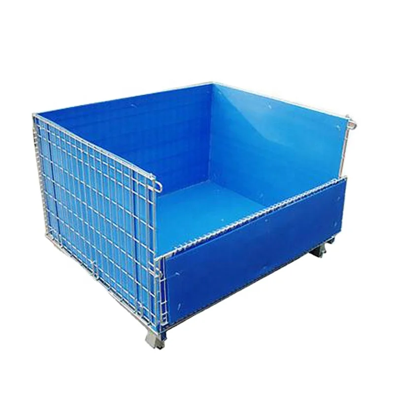 
Collapsible Galvanized wire mesh container collapsible storage box container 
