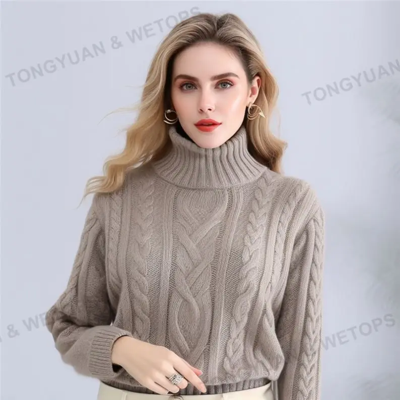 New Design 2023 Wholesale Women Elegant Fashion Wool Sweater Winter Sweater Girl