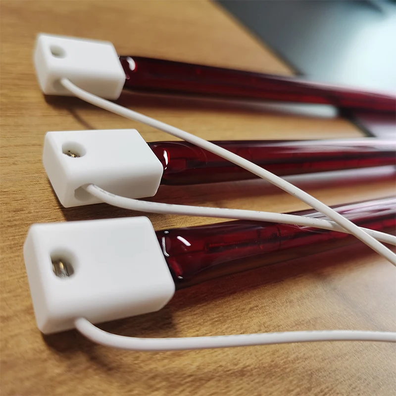 Ruby Fused Quartz Tubes Infrared Heat Lamp 450mm 1200w Quartz Infrared Heating Element