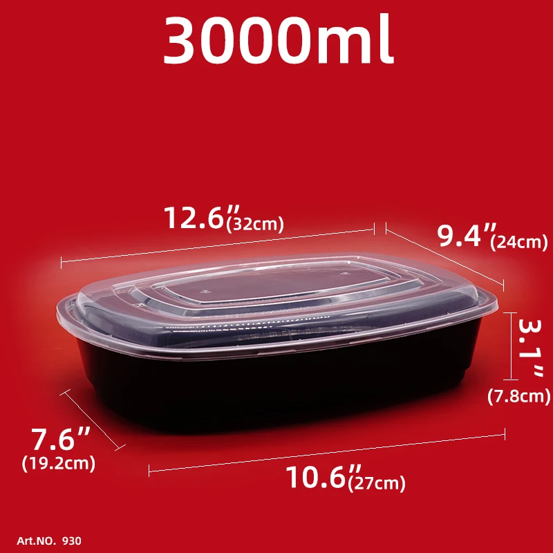 Rectangular box disposable Food contact materials plastic tableware family kitchen food fruit prefabricated storage box