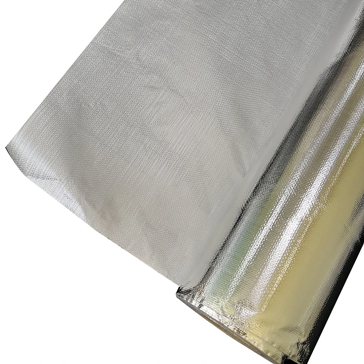 Thermal heat insulation Aluminum laminated fiberglass fabric reflective foil radiant barrier insulation
