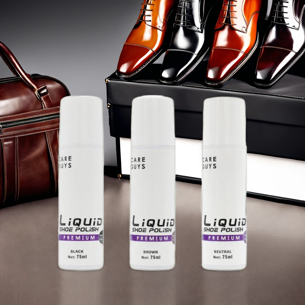OEM Customizable Long-Lasting Liquid Shoe Polish Rich Carnauba Wax Offers Bright Shine Smooth Leather Treatment Shoe Care