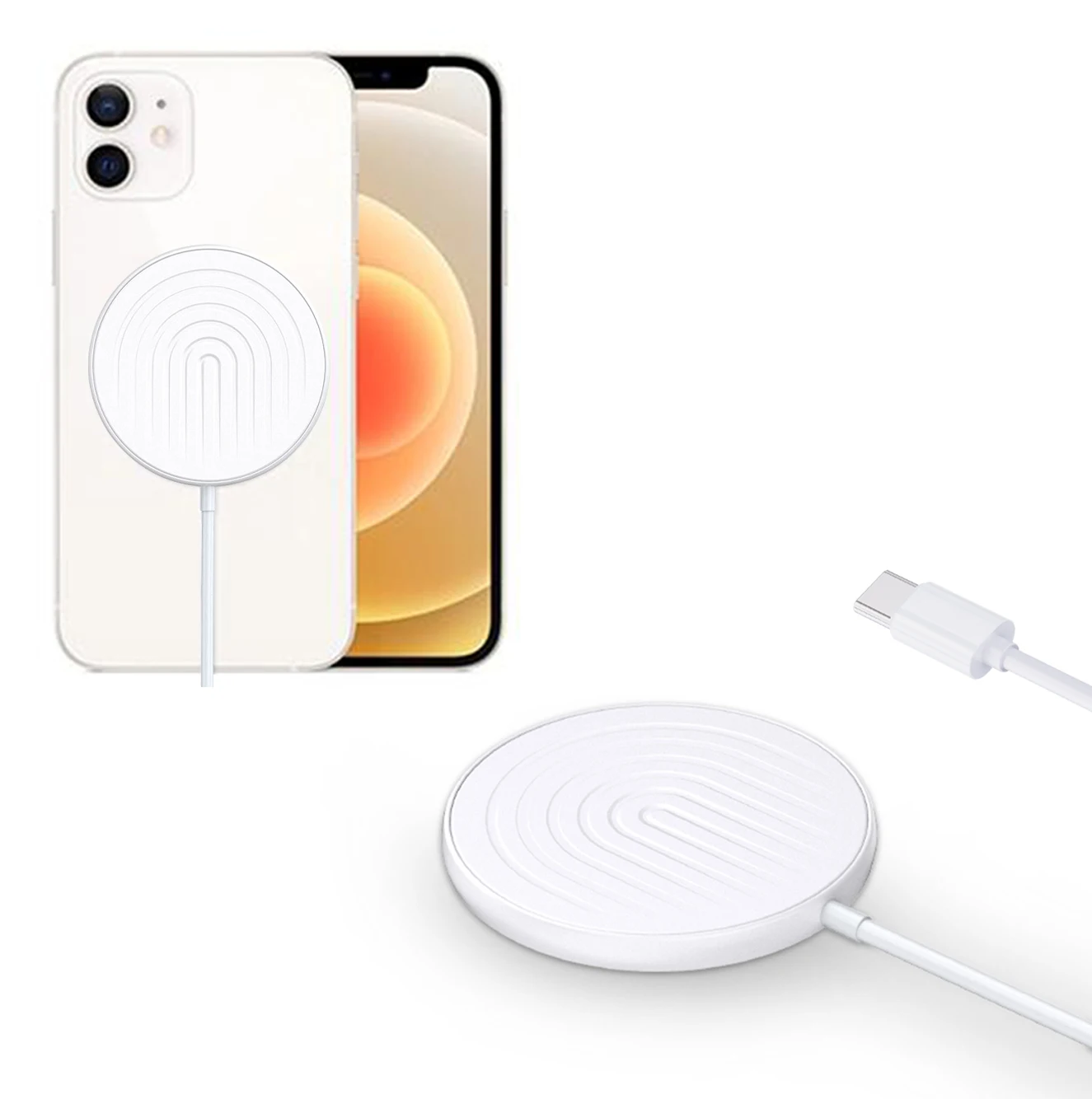  USB C 15 Вт OEM/ODM магнит Magsafing Быстрая зарядка магнитное QI Mag безопасное беспроводное зарядное устройство для i phone 12 / pro