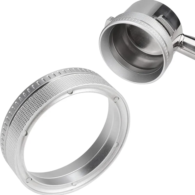 Magnetic Dosing Funnel Espresso Coffee Portafilter Funnel Espresso Dosing Ring Compatible with Portafilter Aluminium Alloy