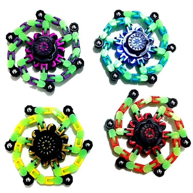 Zhiuq Toys Unisex Spiral Variant Mechanical Gyro Fingertip Chain Creative Plastic Decompression Toy for Kids
