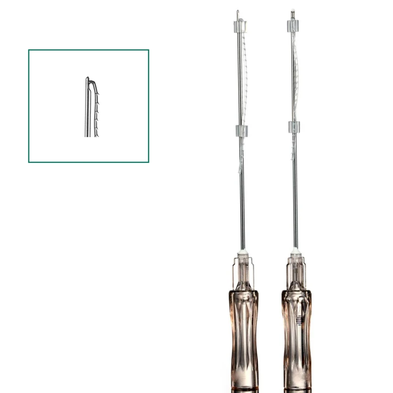 Clinic Thread Lifting Filling Nose 19g 60mm Korea Cog Thread 360r Bidirection Barb Lifting With Sharp Blunt