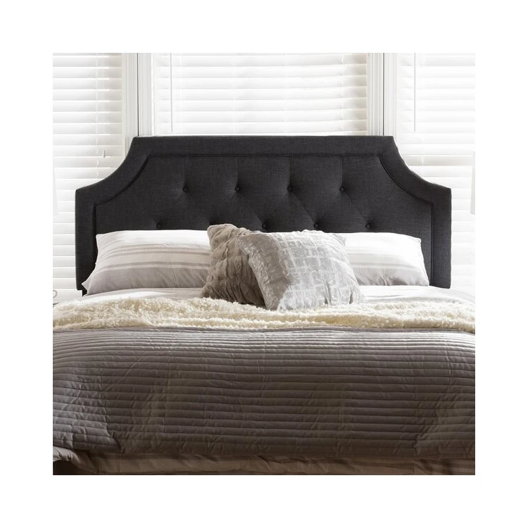 Стандартный размер, серая обивка кровати, оголовье кровати для мебели спальни