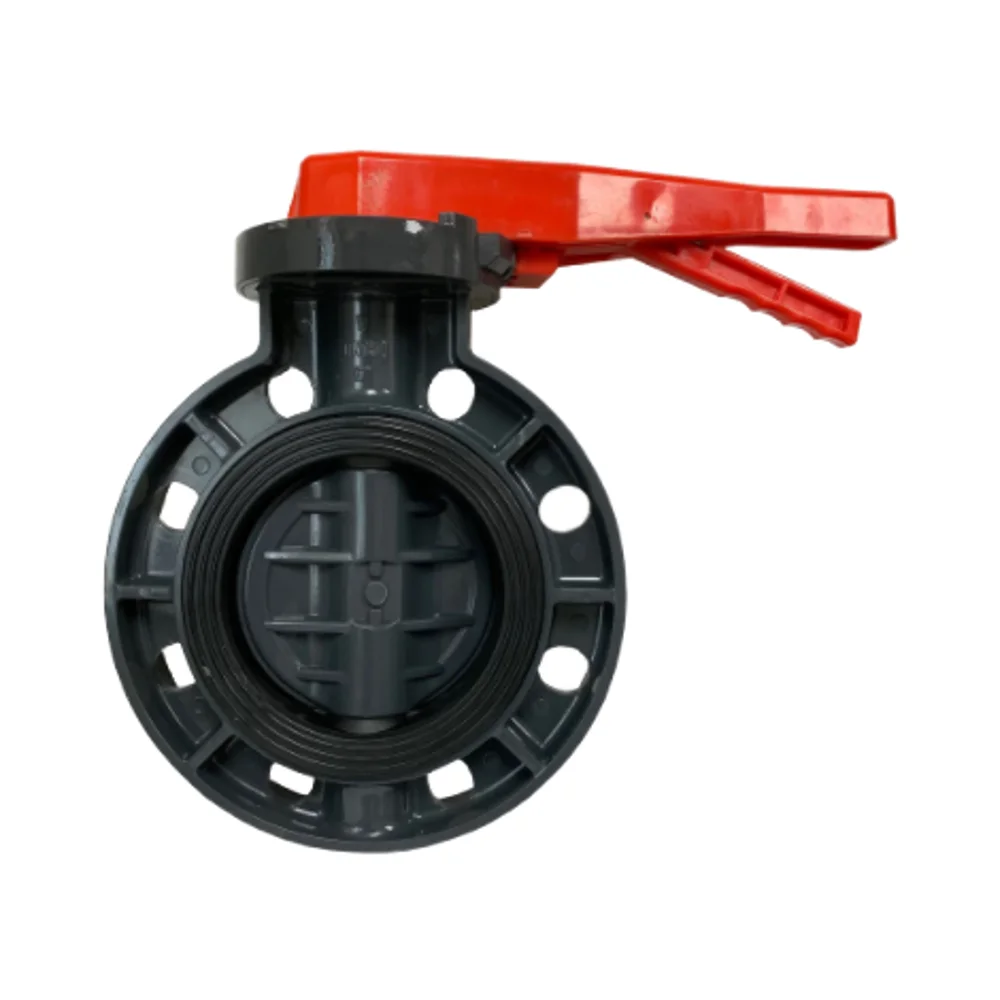 China Factory PVC Flange Manual Plastic UPVC Butterfly Valve Lever Handle for Water and Acid General Application