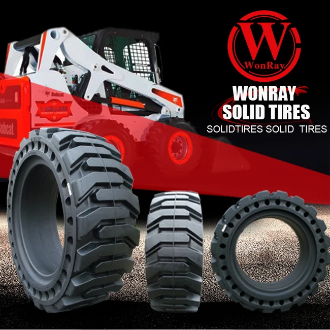 Garbage Disposal Handler Wheel Loader OTR 17.5x25 10x16.5 Skid Steer Solid Tire for Bobcat
