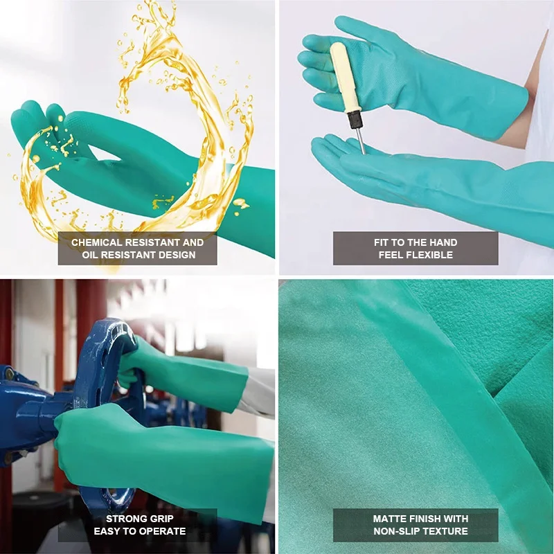 Нитриловые резиновые перчатки маслостойкие химически стойкие кислотные и щелочные нитриловые рабочие для защиты труда