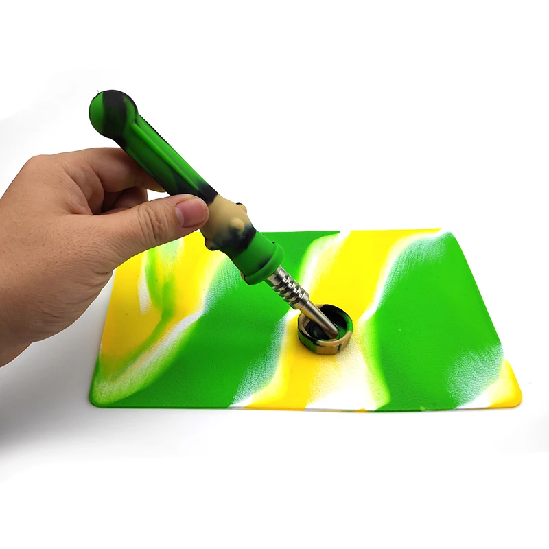 Жаропрочных выпечки Силиконовые Dabs коврики с пользовательской печати для воск испаритель