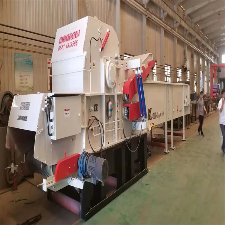 Factory Supplier Biomass Wood Chips Crusher Stationary Heavy Duty Drum Wood Chipper