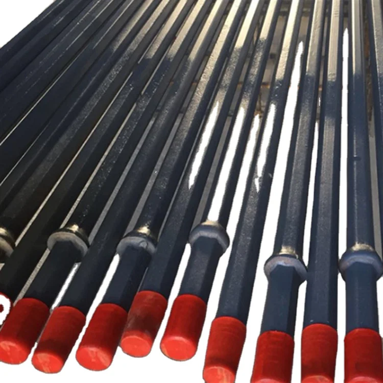 The mine uses B19 six-edge hollow drill rod YT28 rock drill B22 drill rod