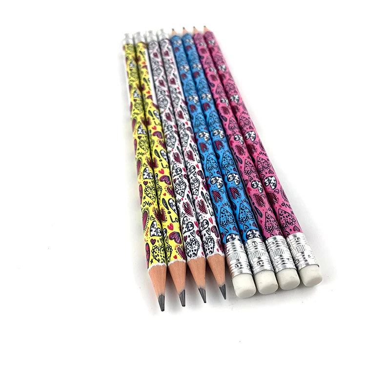 Hot Sale Popular Cartoon Design 7.5 Inch Plastic HB Lead Pencil