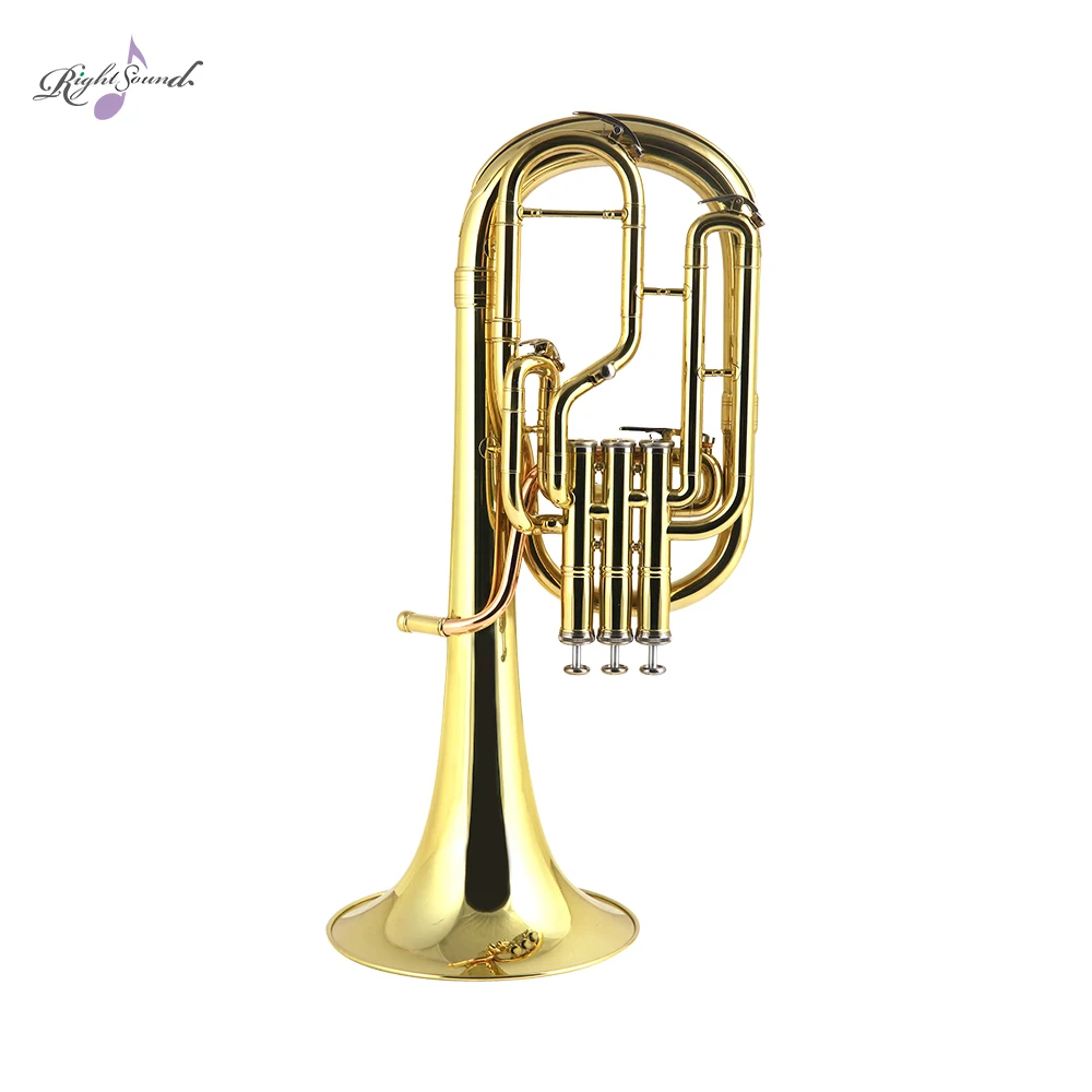 Wholesale Brass Instruments Alto Horn 3 Piston Valves Clear Lacquer With Cases ZYAH-401L