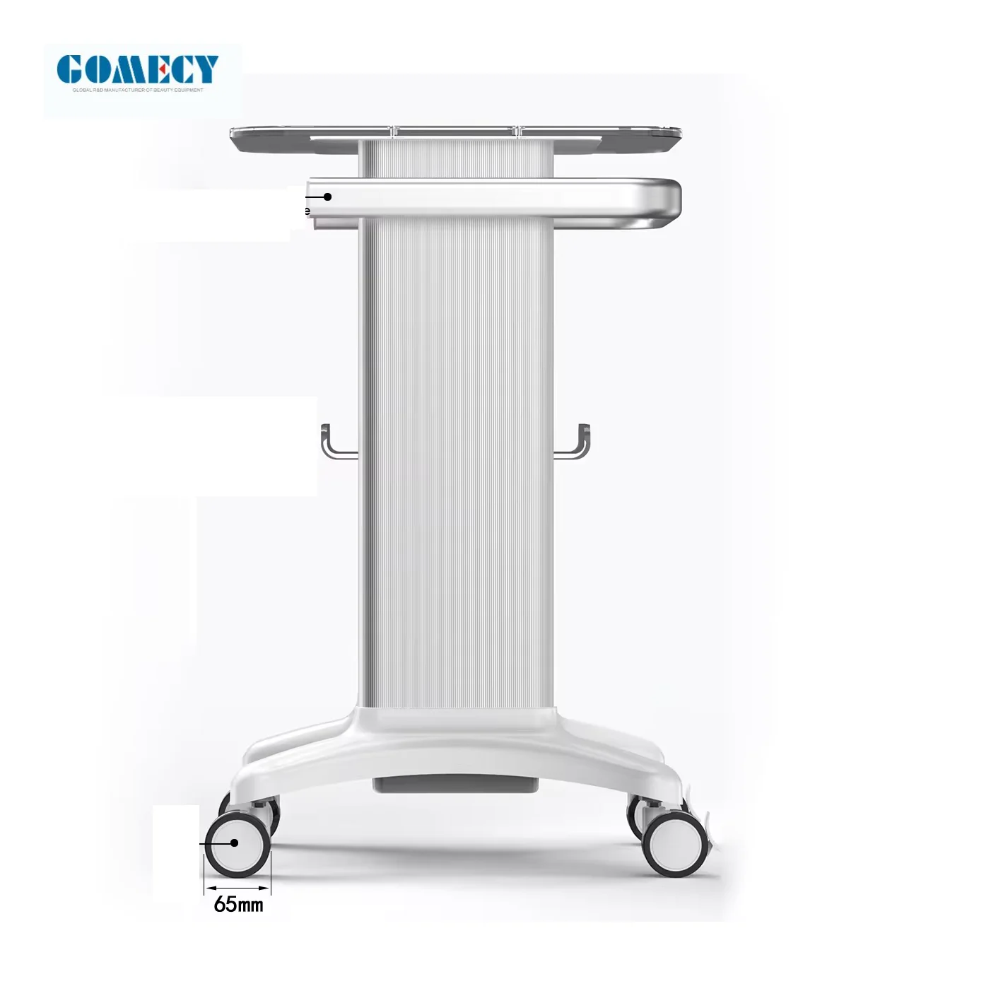 Movable cart trolley with 4 wheels display beauty center cart fat removal for pico laser ipl or nail drilling devices