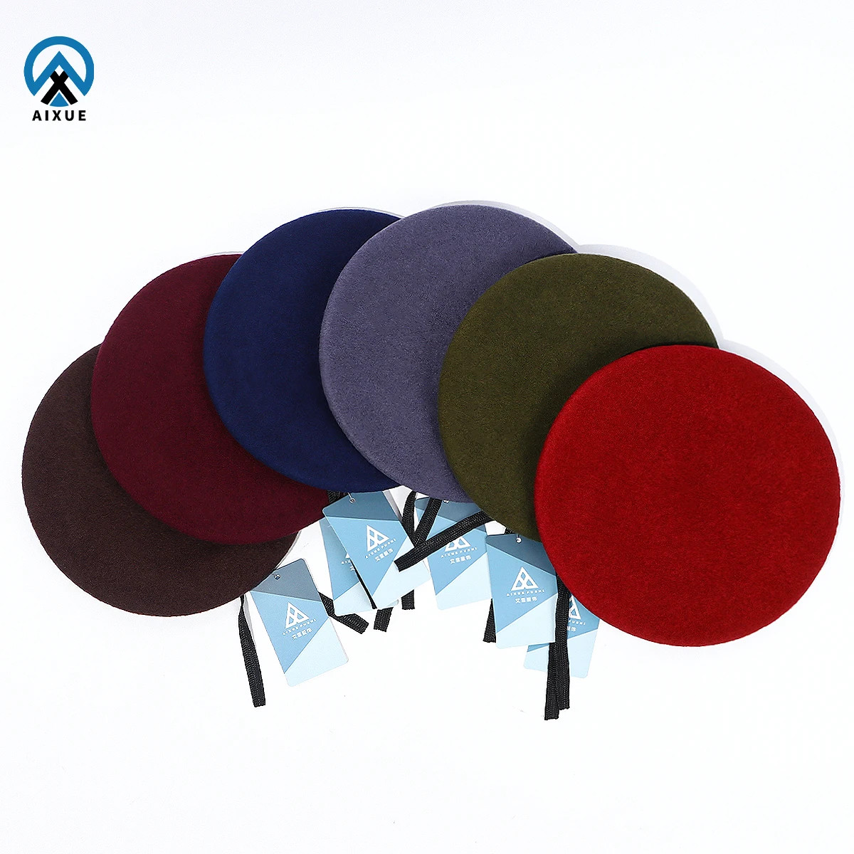 Premium Quality Leather Beret Hat Women Girls Fashionable Wool Beret Cap Custom Embroidery Logo Comfortable Winter Accessory Men