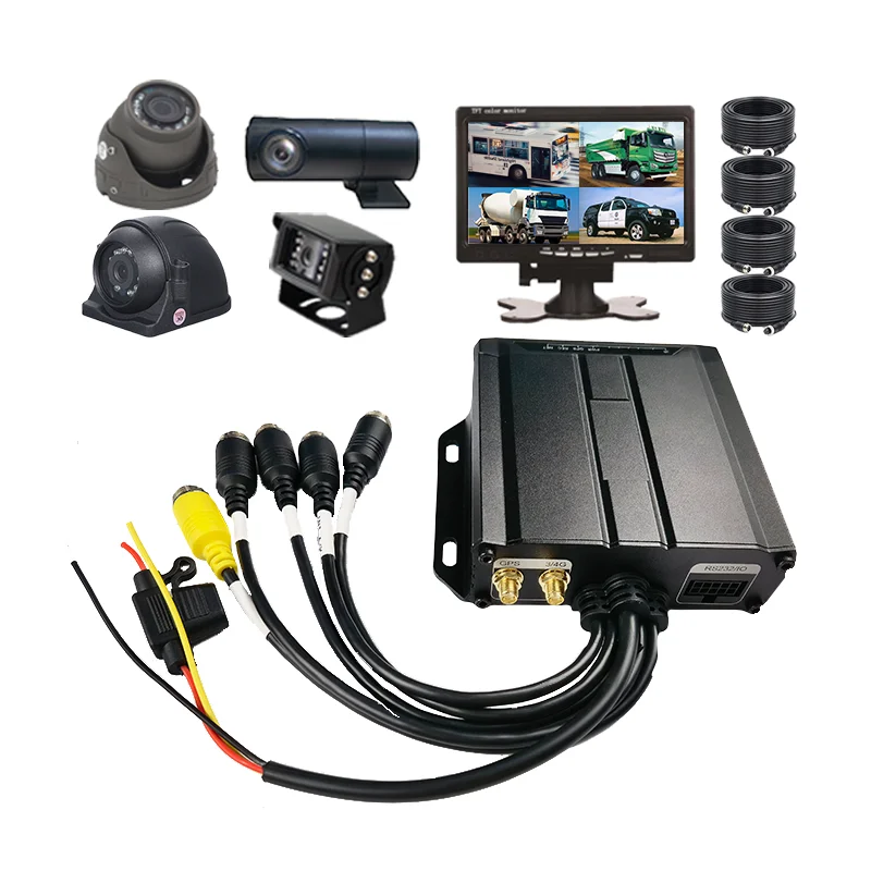 4 ch 1080p mdvr system camera car mobile dvr kit bus taxi training car 4ch 4g gps mdvr