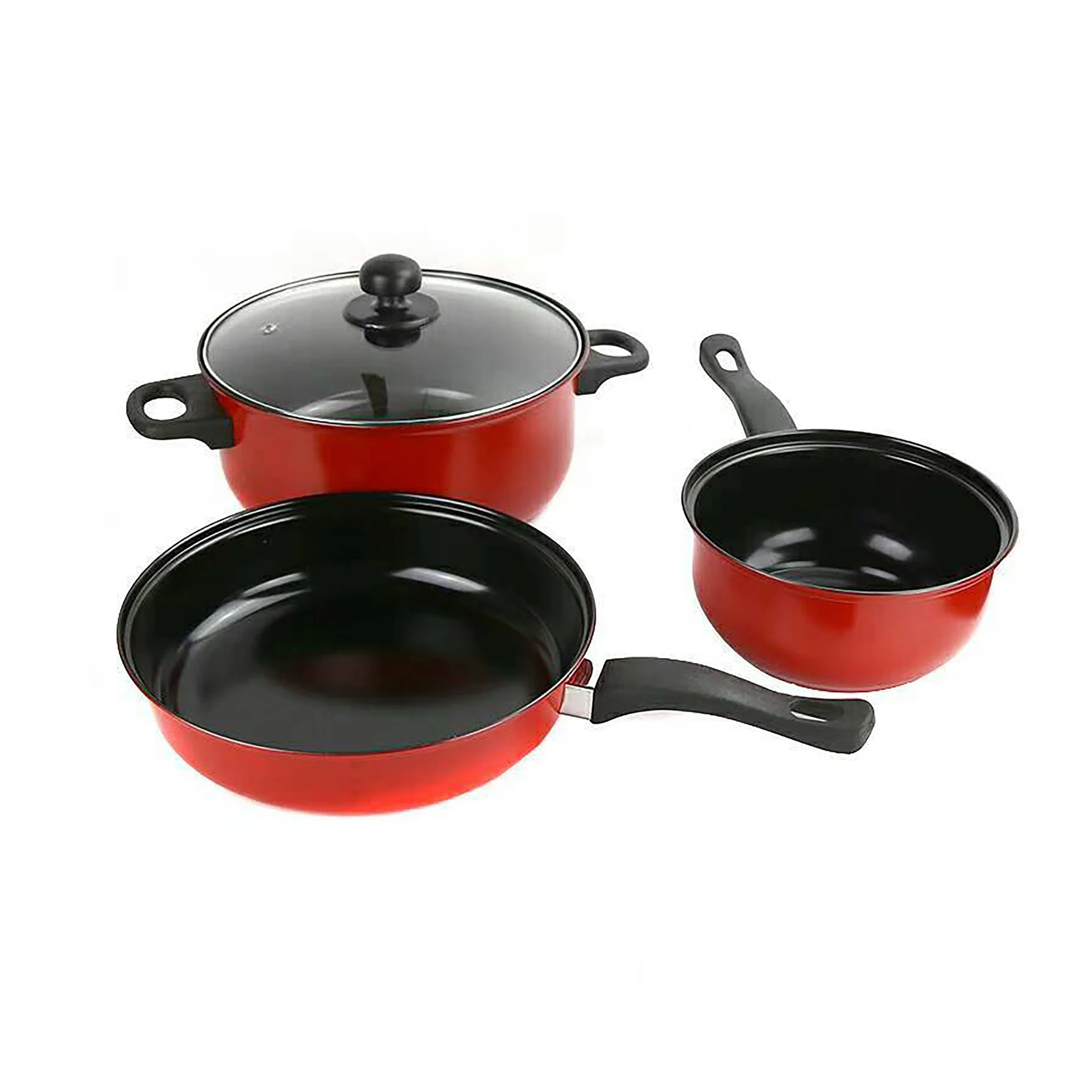 Wholesale Small Kitchen Cooking Utensils Set Non-Stick Aluminum Frying Pan Soup Milk Pot Iron Household Kitchen Pots and Pan