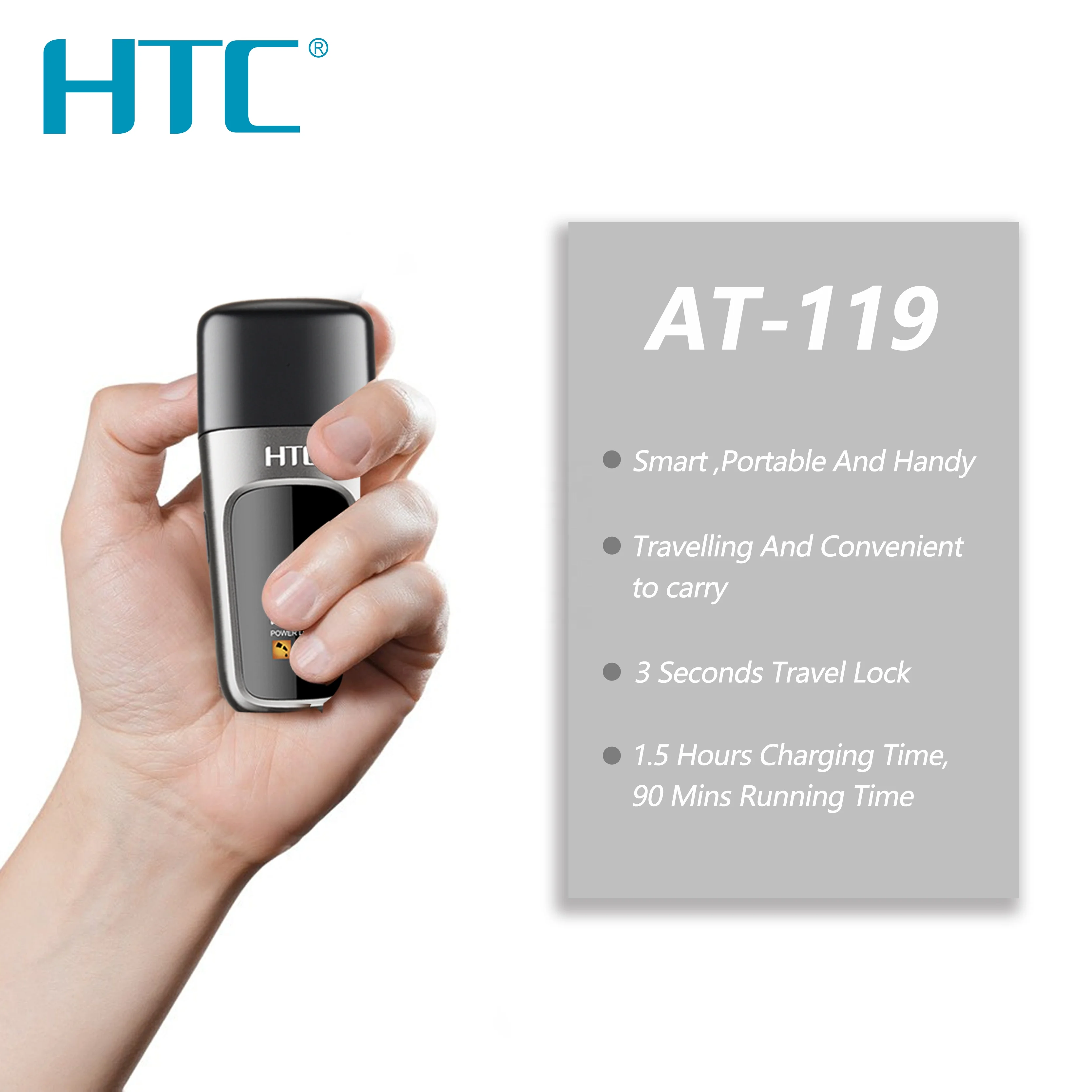 Триммер HTC AT-119 для мужчин Type-C 3 секунды