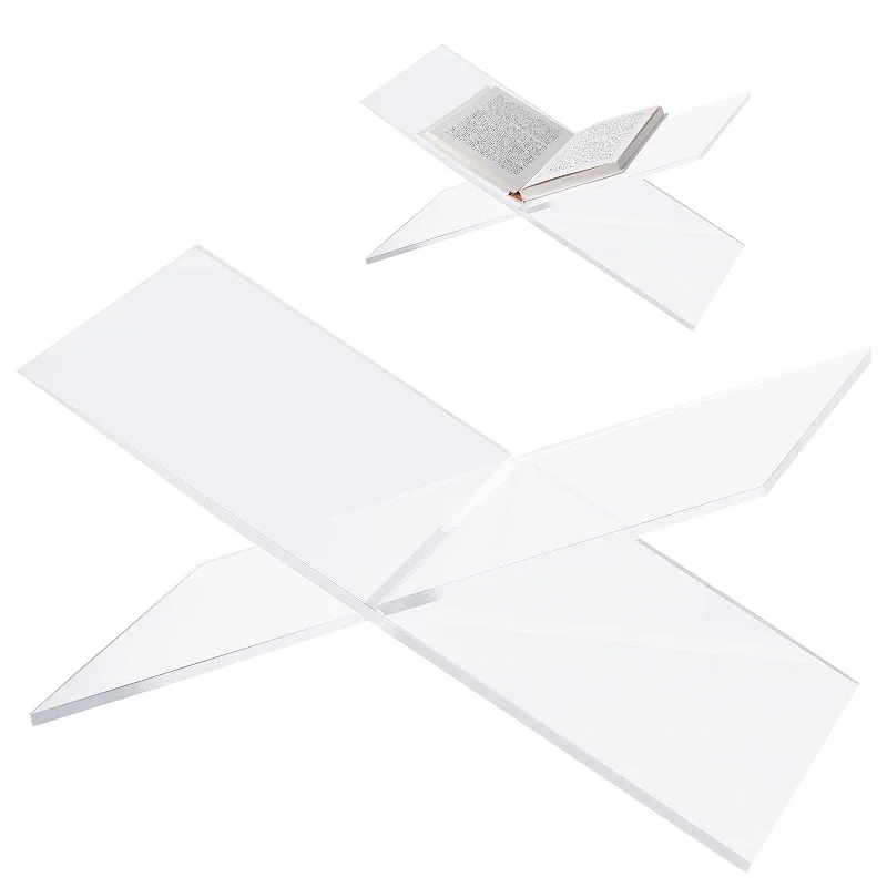 Transparent Acrylic Book Holder Lucite Open Book Display Stand Reading Book Holder for Newspaper Magazines
