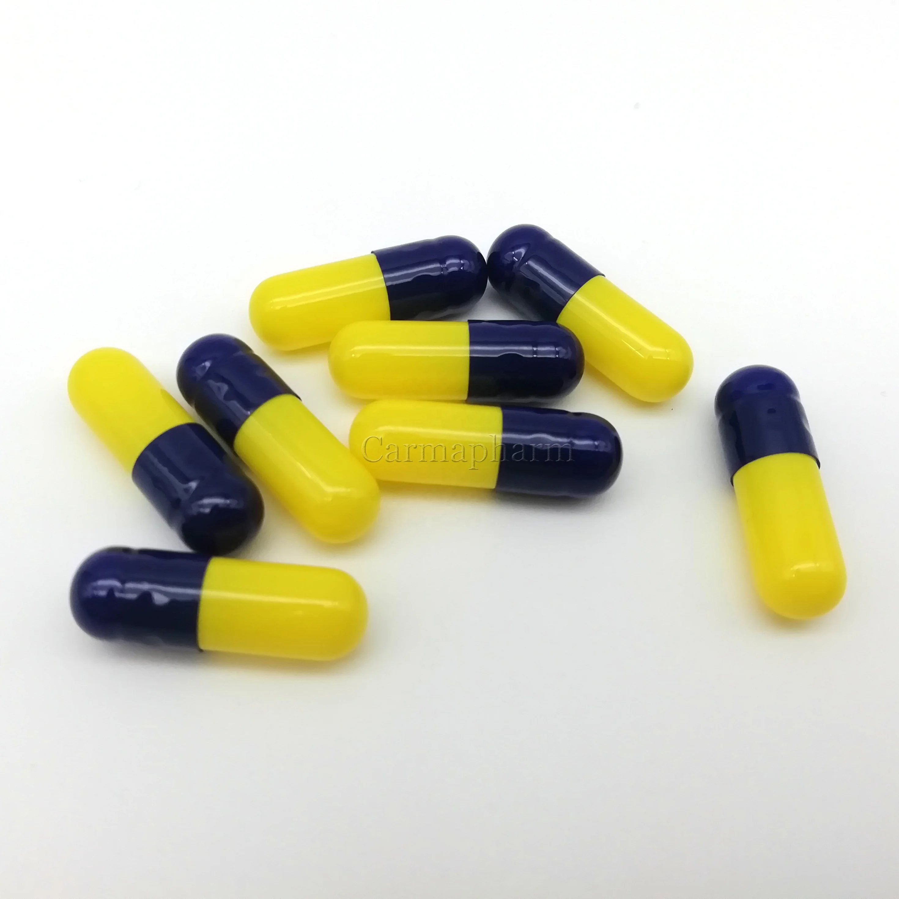 Orange Halal hard gelatin empty capsule shells size 0