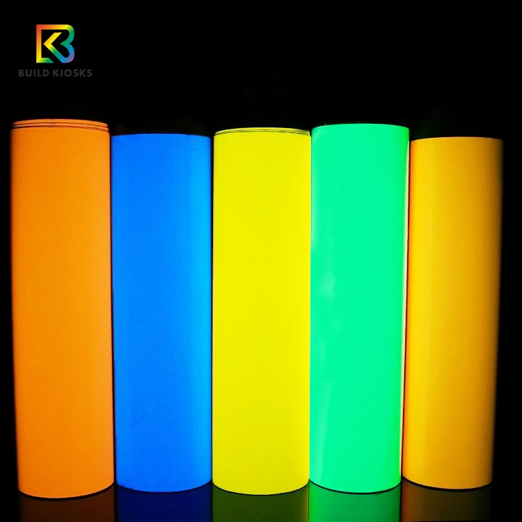 
Heat Transfer Vinyl,Glow in Dark Iron on Vinilo 10IN X 3FT HTV Luminous Fluorescent Color for Shirts 