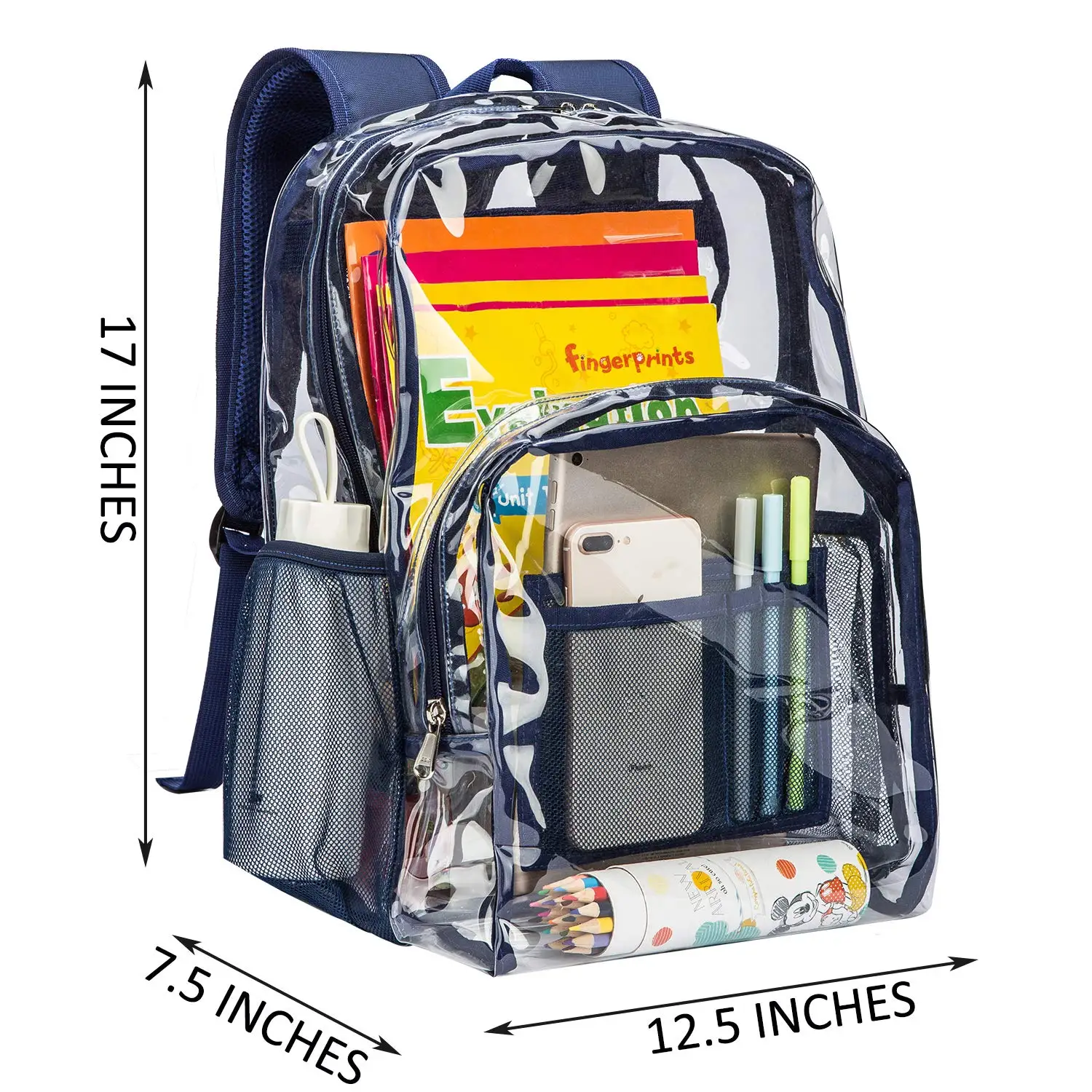 GODSPEED  school Waterproof Clear Transparent Pvc Backpack BAG wholesale kids clear backpack