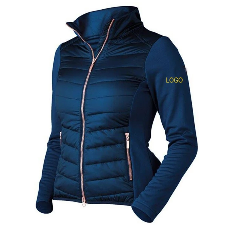 Custom Equestrian Clothing With Filling Light Weight Winter Active Performance Horse Riding Jacket For Women