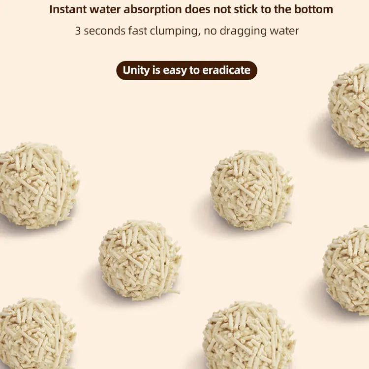 Bulk cat litter Wholesale cat litter Low layer biodegradable strong caking can wash tofu cat litter detergent