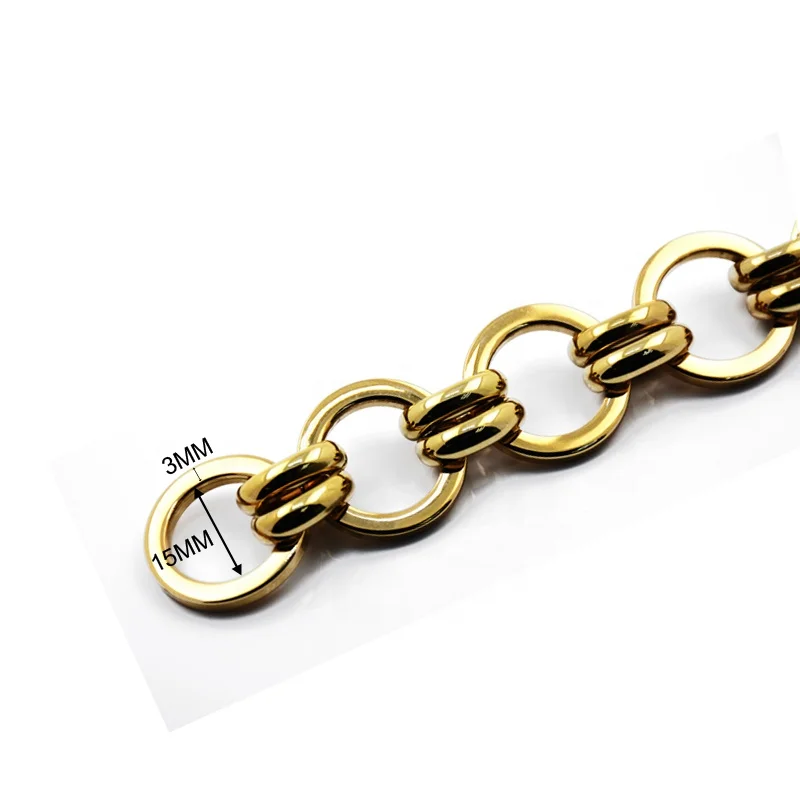 Высококачественные модные дизайнерские позолоченные латунные цепи для кошелька сумки