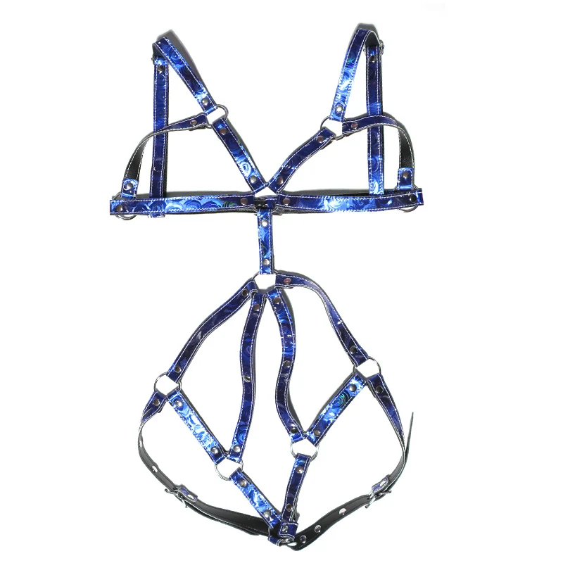 Conjoined Underwear Leather Jumpsuit Adult Bondage Pussy Sex Toys Set