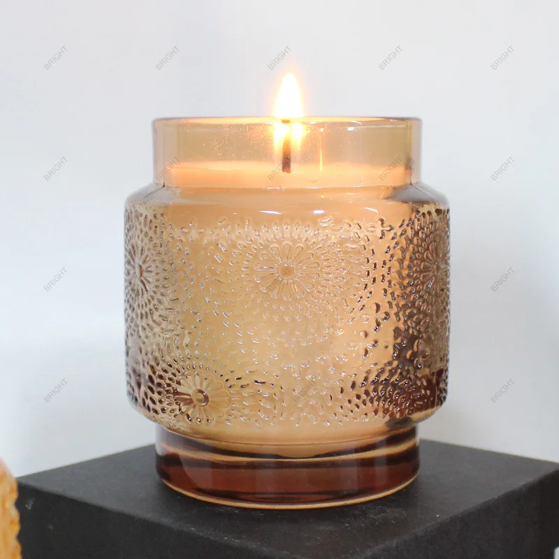 Wholesale Unique Factory Luxury Empty Candle Making Black White Custom Boxes Packaging Lid Scented Soy Wax Glass Candle Jar