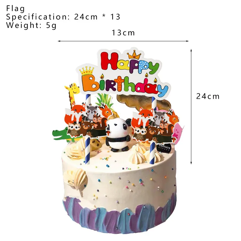 New Arrivals Wildland Series Baby Birthday Party Balloon Animal Balloons Tableware Suit