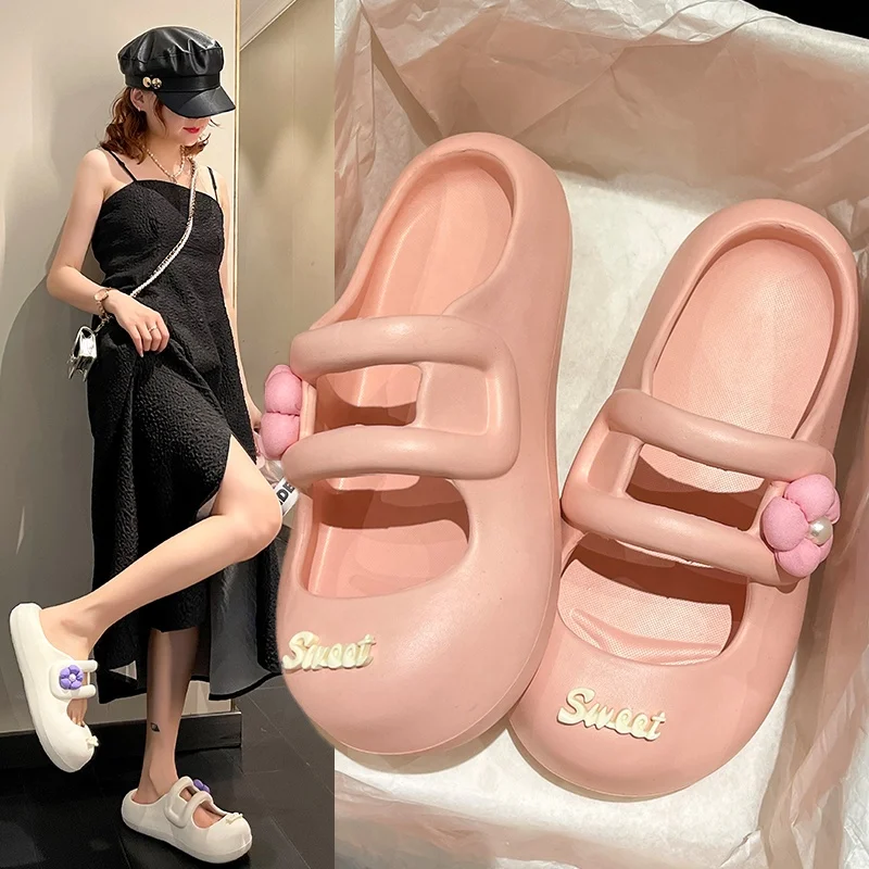 Fashion women muller shoes with high heel DIY clogs for female outdoor and bathroom plush sandals nurse shoes