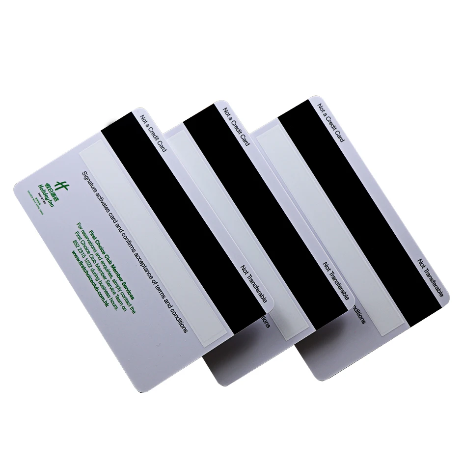 Customized Plastic VIP Membership Magnetic Stripe Card For Hotel Loyalty Program