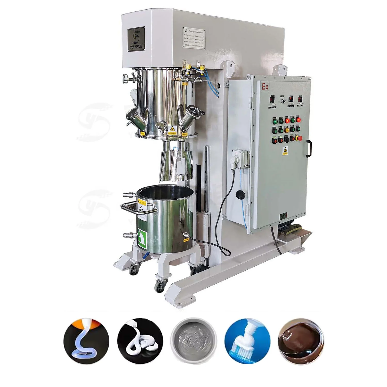 High Viscosity Vertical Planetary Propellant Kneader Rubber Kneader Machine with double blades