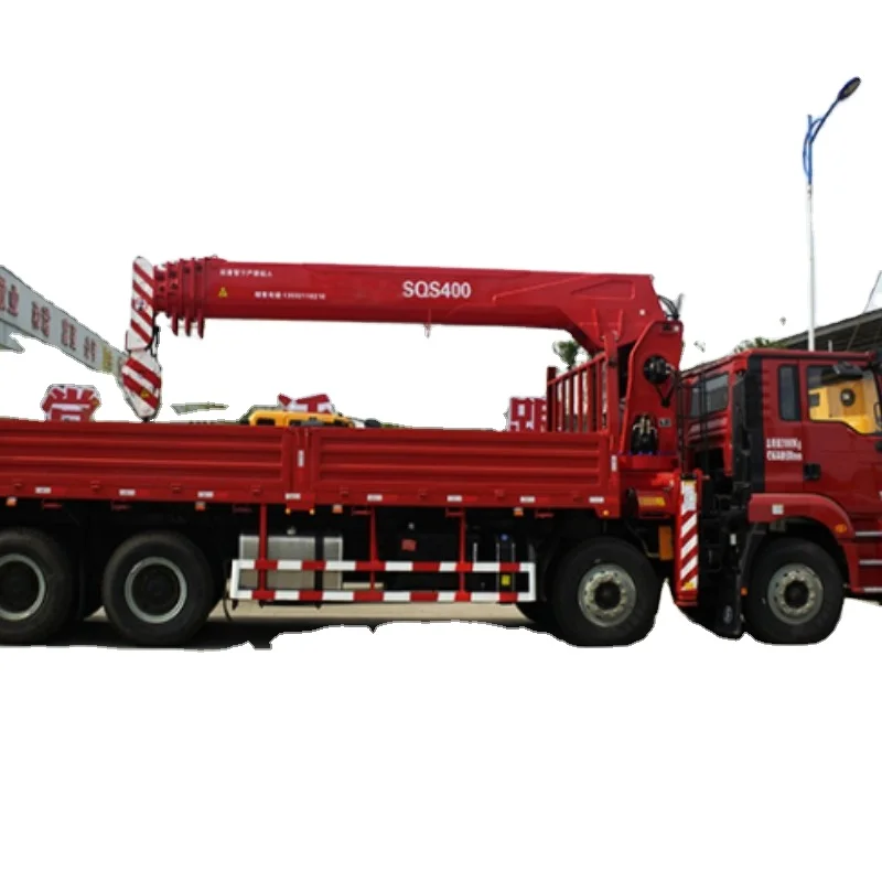 Discounted price Euro V ISUZU 10 tires 16 ton truck mounted mobile crane with Rear hydraulic ladder