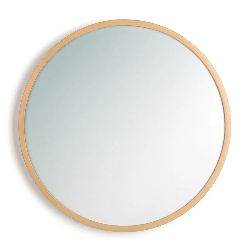 customized round wooden frame decorative mirrors