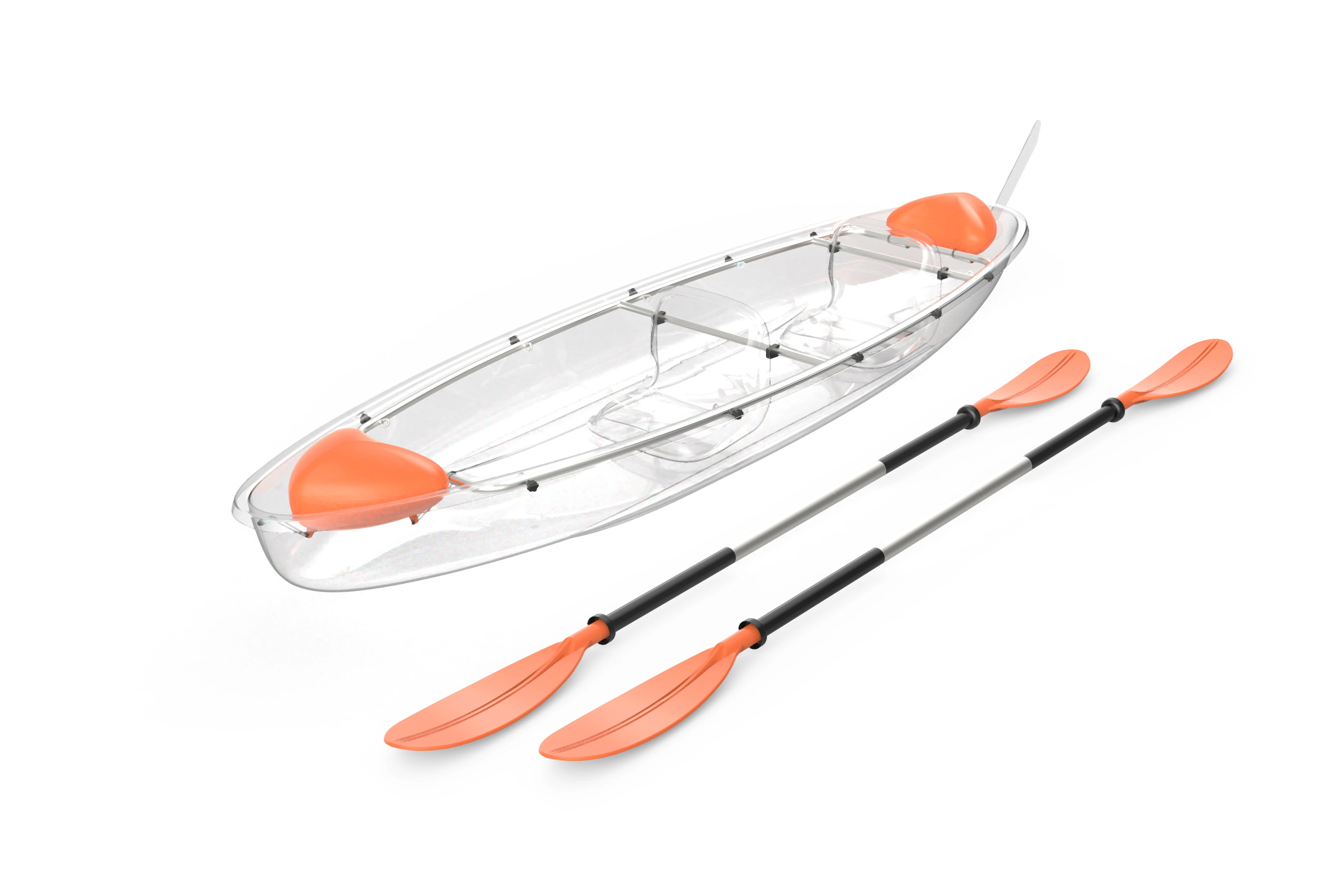 Bottom Boat Canoe Transparent Verified Clear Glass Crystal PC  Clear Kayak 2 Person Fishing Amusement Leisure